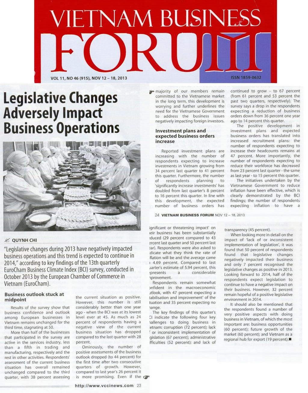 5. Vietnam Business Forum Legislative changes