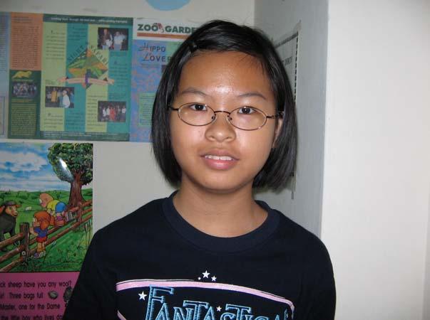 (Top 5% Edusave Scholarship Award) Michelle Fung a student in the best class in Rosyth School, topped her class in