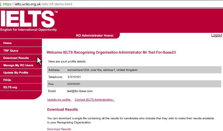 E-downloads Log into the TRF verification website using the email address with which