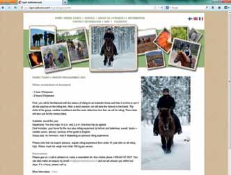 Preču un pakalpojumu pārdošanai izmantotās mājas lapas Trekking Horses Lapland Ltd Citas grupas mājas lapu izveides galvenais mērķis ir pārdot preces vai pakalpojumus.