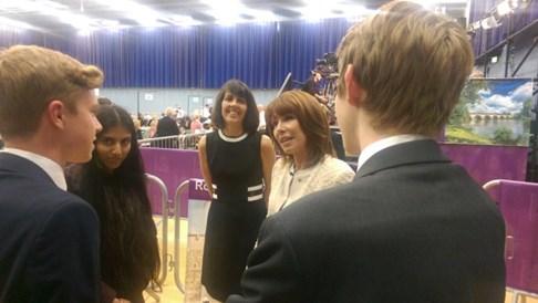 Jamie Lodge at the Election Count Jamie Lodge, year 12, met Kay Burley at the election count last week.