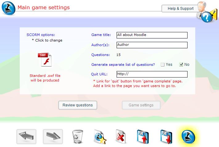 There is a very popular website called Content Generator (www.contentgenerator.net) that provides software for creating games which can be saved as SCORM and uploaded into Moodle.