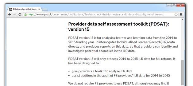 Funding Agency (EFA) must use PDSAT during the