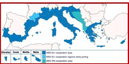 MED GENERAL INFORMATION Objective is to promote sustainable growth in the Mediterranean area by fostering innovative concepts and practices and a reasonable use of resources and by supporting social