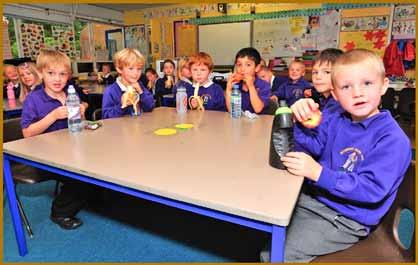 Children not taking a school lunch are required to bring a packed lunch and drink.