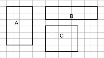 Name: Date: Master 9.28 Lesson 9A Continued Practice 1. a) Find the perimeter and area of each rectangle. b) Order the figures from least to greatest perimeter.