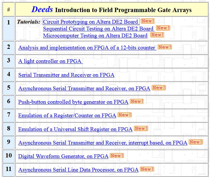 Deeds: FPGA tutorials and