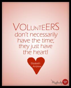 Volunteer Recognition Say thanks to volunteers who help with events or special projects.