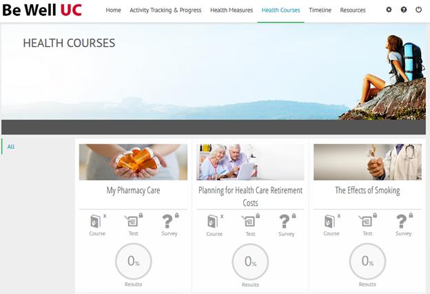 Courses Page On the Courses page, you will be able to access all of the available courses and tests.
