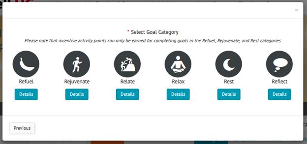 Click on an icon to select the type of goal you want to create. 4.