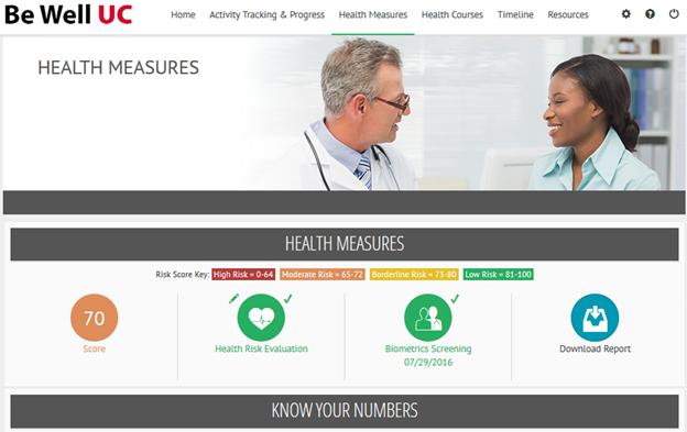 Health Measures The Health Measures page is where you can go to complete or review your Health Assessment and view your biometric screening results. 1. Click here to launch your HA. 2.