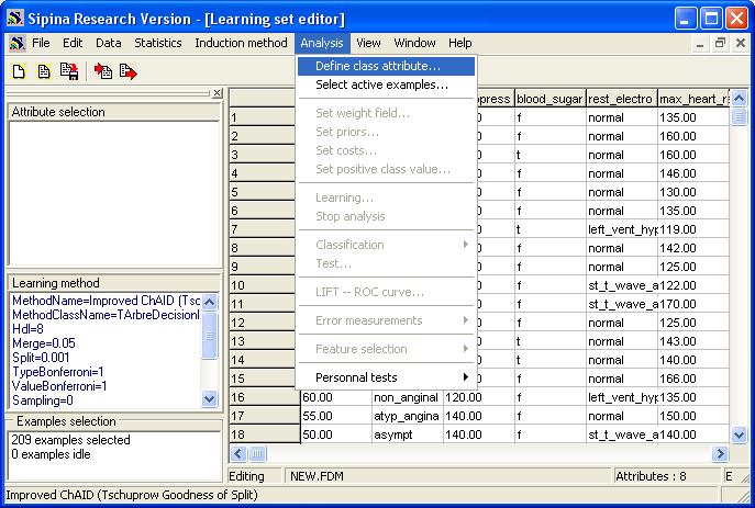 4.1.1 Selecting the variables of the analysis In order to defining the target and the input attributes, we