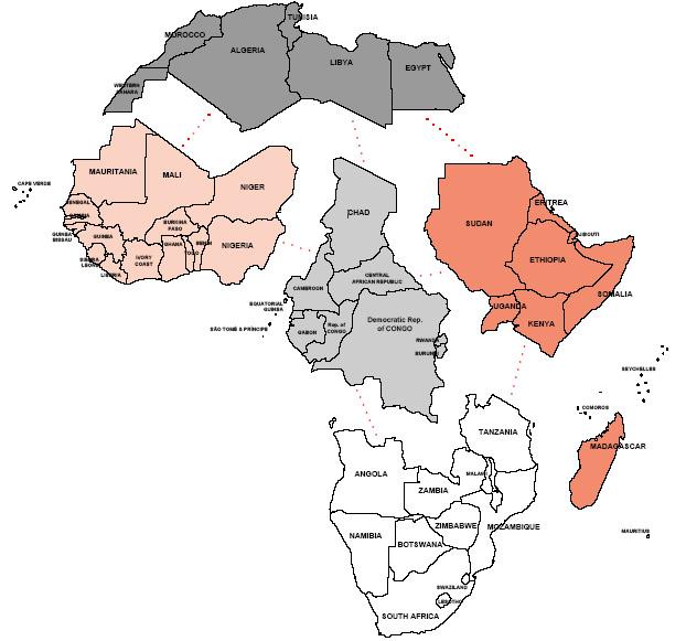 Journal subscription initially 55 (2004) and now 65 institutions or hospitals / laboratories A total of 21 countries List of countries: Angola Botswana