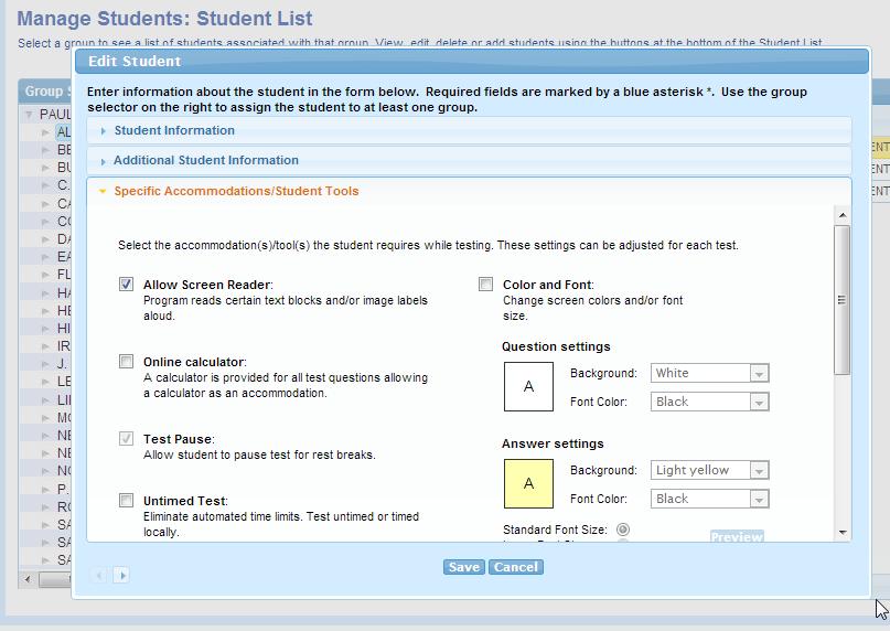 TAS Feature Review Student Management Demo 1: Find and Edit a Student F.