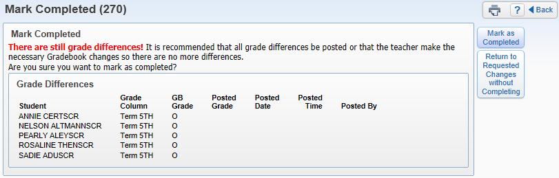 You will receive the above screen if term grade differences still exist.