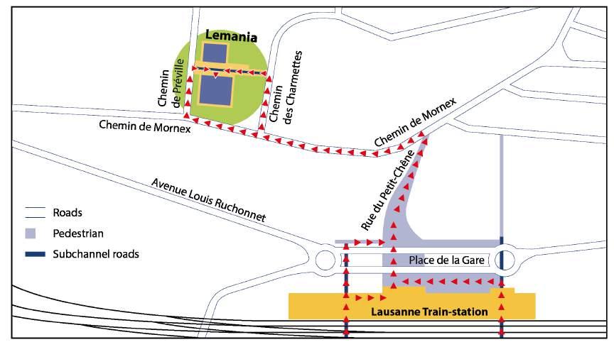 Ecole Lemania is just a 5-minutes walk from Lausanne train station (see map below).