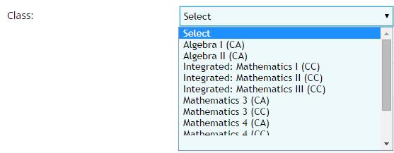 Please note, for regions where there is more than one curriculum available we will distinguish the curriculum by adding a 2 letter abbreviation to the end of the class name.