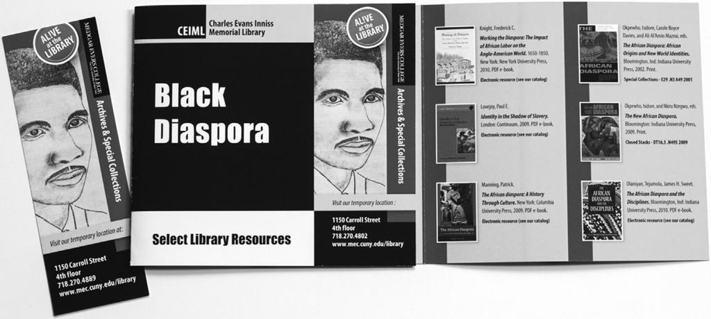 150 Skis to Make a Librarian Figure 13.6 Pamphet: Back Diaspora, a bibiography of seect books in the Specia Coections, Caribbean Research Library, and Eectronic Resources.