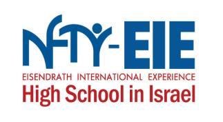 NFTY-EIE High School in Israel STUDY AUTHORIZATION FORM Name NFTY - EIE HIGH SCHOOL IN ISRAEL Eisendrath International Experience is a semester program that is accredited by the Middle States