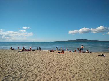 Mission bay with Rangitoto (a