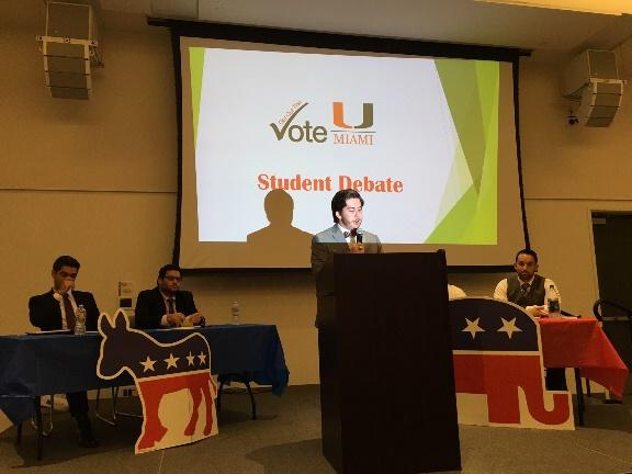 Candidate Forum hosted by United Black Students organization on September 29. 2. Student Issue Debate hosted by the School of Law on October 12. 3.