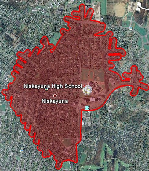 This zone can be easily edited for safety via point & click, ensuring that hazardous areas are excluded. View on Google Earth Satellite Map The above map shows every student attending the school.