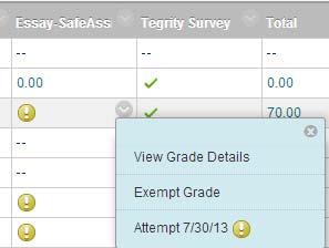 3. On the Grade Details page, click the Grade Attempt button to access and grade the student
