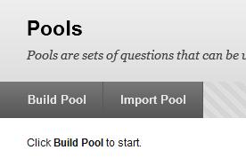 Panel 2. Select Pools on the following page. 3. Click Build Pool on the Pools screen. 4. Fill out the fields on the Pool Information screen and click Submit.
