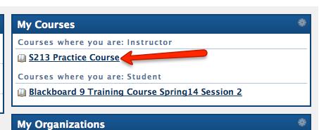 You will see your course list again and you can click on your