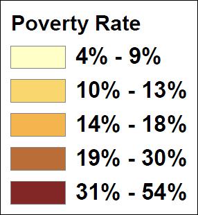 Montana had the highest state poverty rate, followed by Oregon. Minnesota had the lowest rate, at just over 0.5 percent.