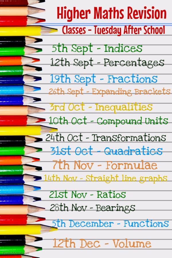 In School Support Outside of lessons the main school support is held after school on Tuesday. The Mathematics department runs separate Foundation tier and Higher tier revision sessions.