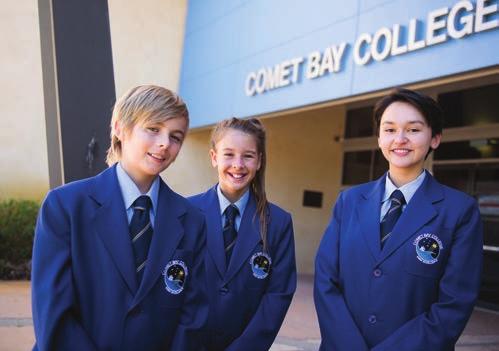 Comet Bay s motto is Seek Excellence and the college is working strongly towards this being reflected in every aspect of the school.