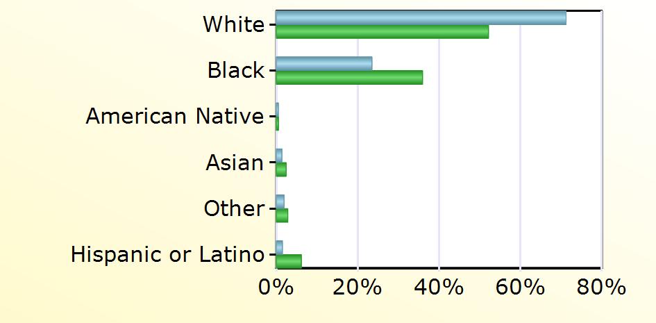 1,049 19,731 Black 346 13,593 American Native 7 193 Asian 20 908 Other 28 1,064 Hispanic or Latino 22 2,318 Age