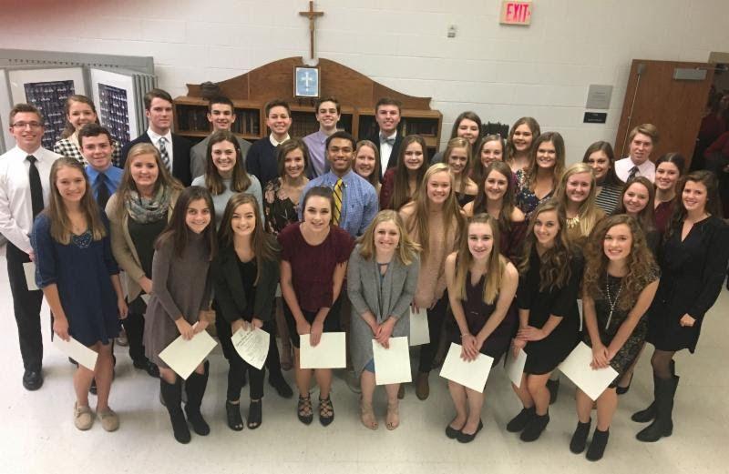 CCHS National Honor Society Inductees Congratulations to 4 of our St. Mary's graduates who were inducted into the National Honor Society at Central Catholic High School on Monday.