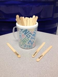 Zing! Write sound words on craft sticks Write the word ZING on 2 per 25 sticks Students draw