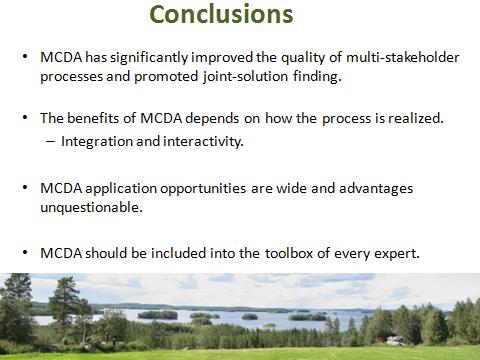 And finally the conclusions. In all four regulation development projects, agreement on the recommendations was achieved.