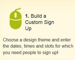 Title the sign up and add directions. Select a theme. Add the dates, times, and number of slots.