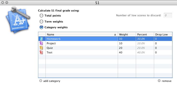 Final Grade Setup By default, final grades are calculated by total points. You will only need to set up final grades if you want to use a different calculation method. 1. Click the Grade Setup tab. 2.