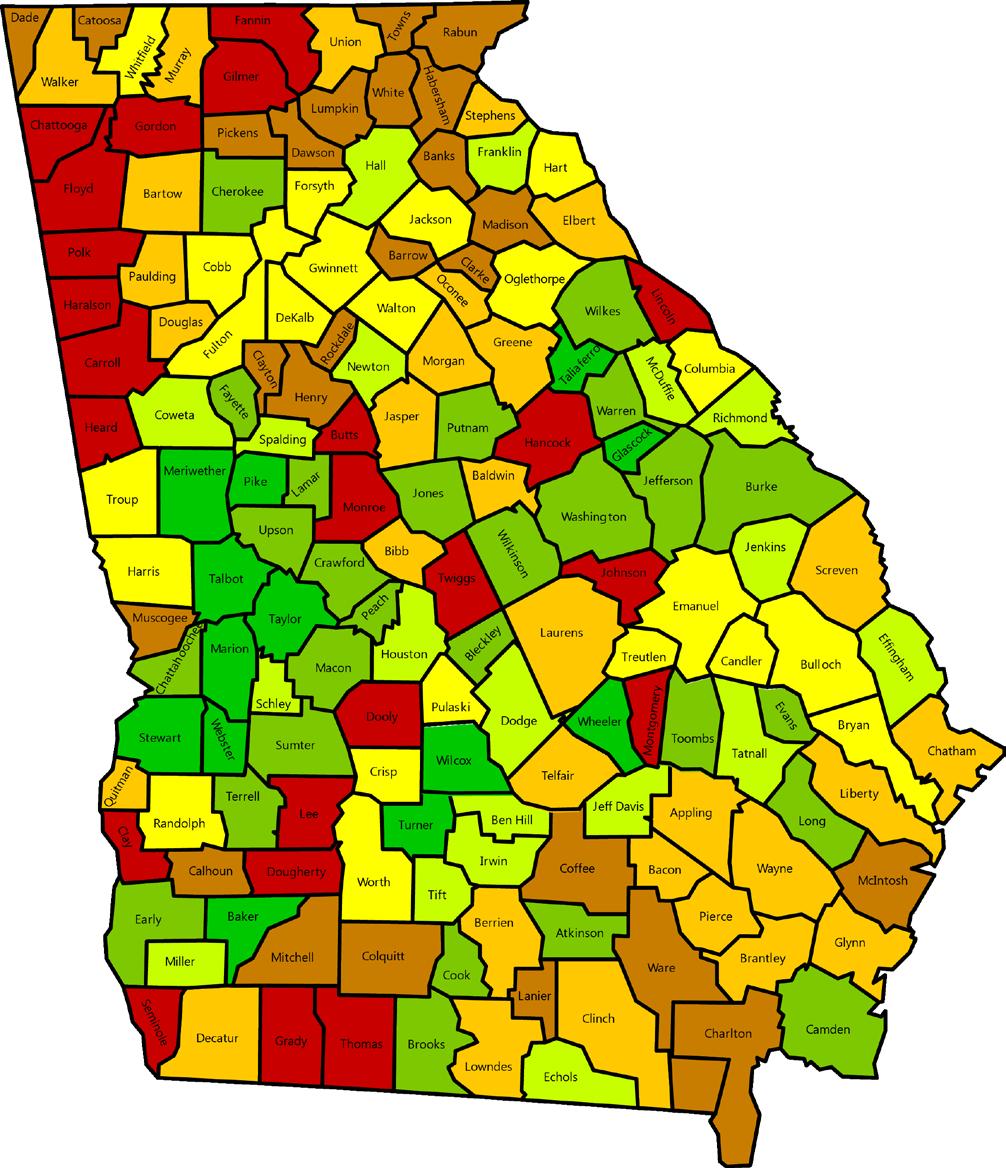 District Student Percentages Percentage of Students Who Were in 2015-16 Morgan County 1.65 Murray County 2.09 Muscogee County 3.62 Newton County 0.94 Oconee County 1.54 Oglethorpe County 1.