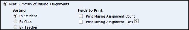 This option will not be available if you have selected to Do Not Print Assignments until days past the due date.
