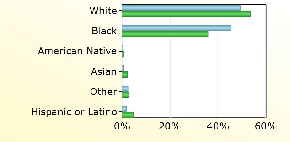 Black 254 12,531 American Native 2 178 Asian 3 785 Other 14 987 Hispanic or Latino 10 1,682 Age Roanoke city