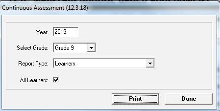 47) : Select the Grade from the drop-down list. Select the Report Type from the drop-down list.