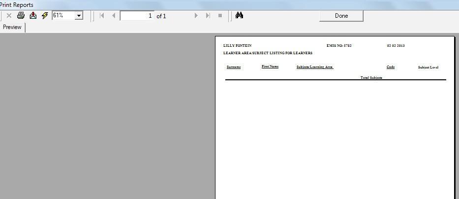 Select the pages and click on the printer icon to print report. Click on Done to exist the screen. Figure 48: Print Reports 2.2.7 Update Previous Year POA (12.3.