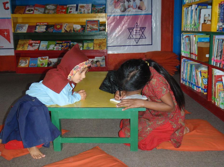 (iv) Ria s Reading Room in Sunderi Danda school.