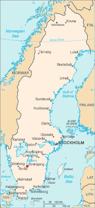 Jönköping, Sweden Population: 127,300 Located in the southern end of Lake