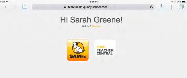 HMH Teacher Central Mobile Access Use the ipad s browser to access HMH Teacher Central by