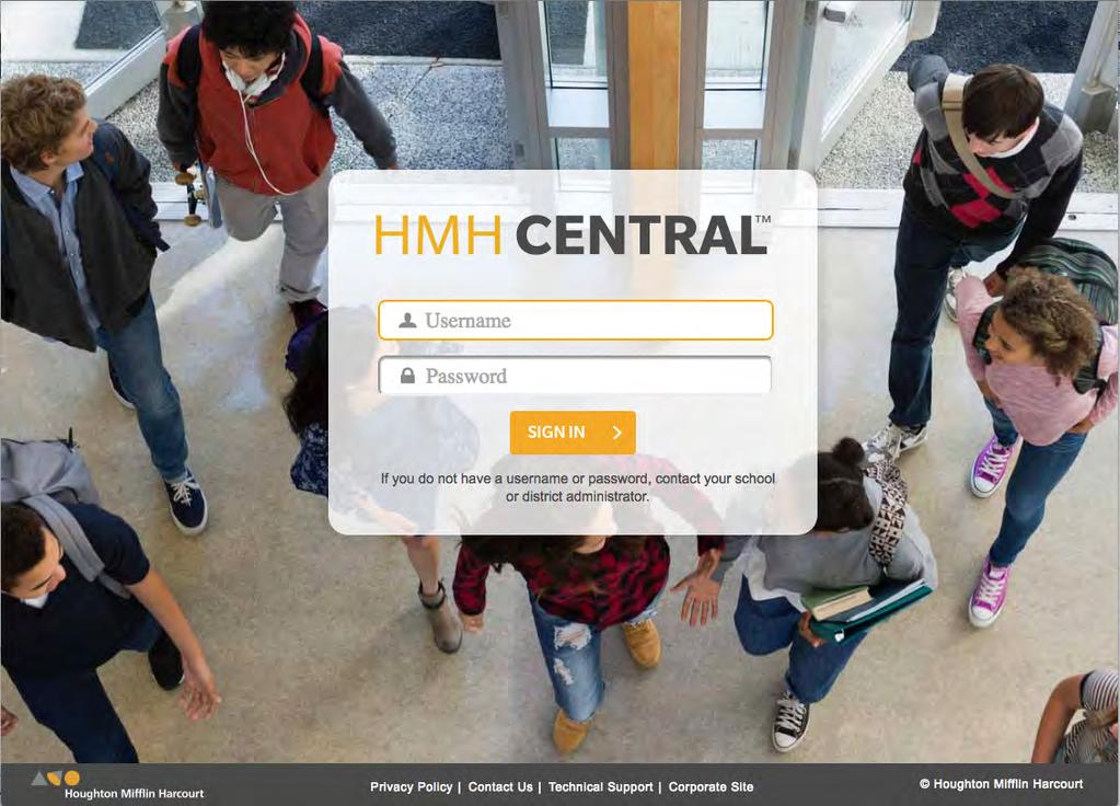 Administrator Settings: HMH Tech Central District and school administrators may set product settings and view data across the district and schools using HMH Tech Central.