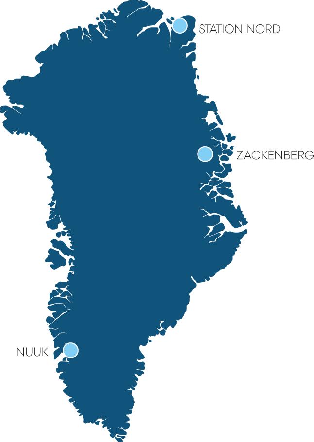 RESEARCH INFRASTRUCTIRE - IN THE ARCTIC Three locations in the Arctic: NERO, ZERO and Station Nord Collaboration with