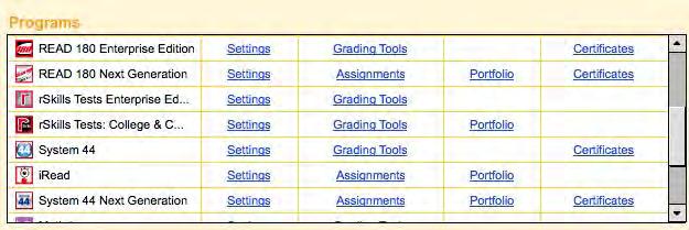 READ 180 Grading Tool The READ 180 Grading Tool allows teachers to track and score students progress.