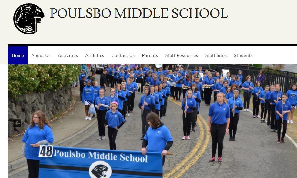 Explore Poulsbo Middle School website Click on the toolbar for